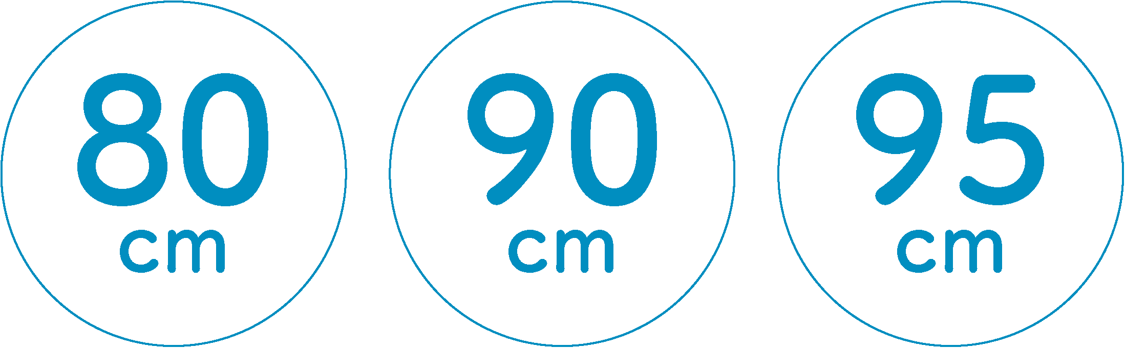 80cm・90cm・95cmの3サイズ展開
